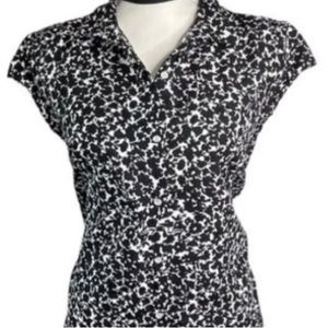 Black and White Floral Shirtdress by Tommy Hilfiger